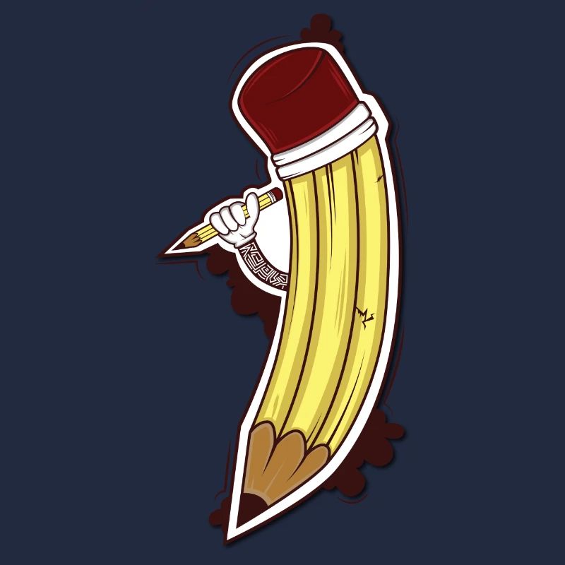 Ein Bleistift bringt einen Bleistift