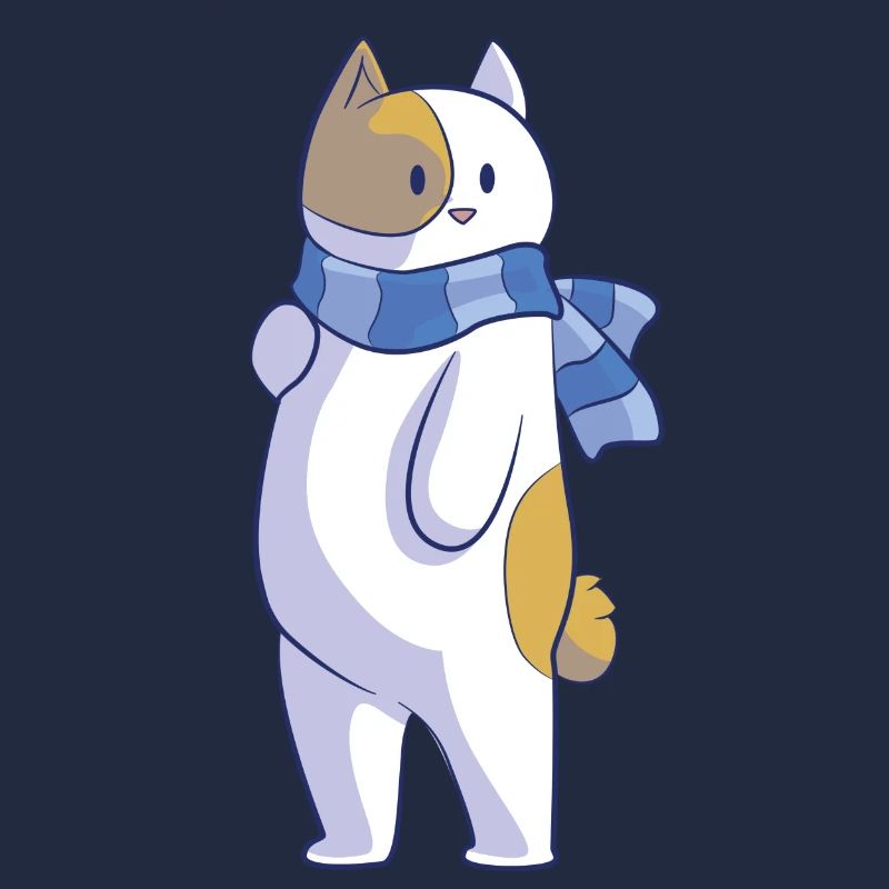 chat avec écharpe
