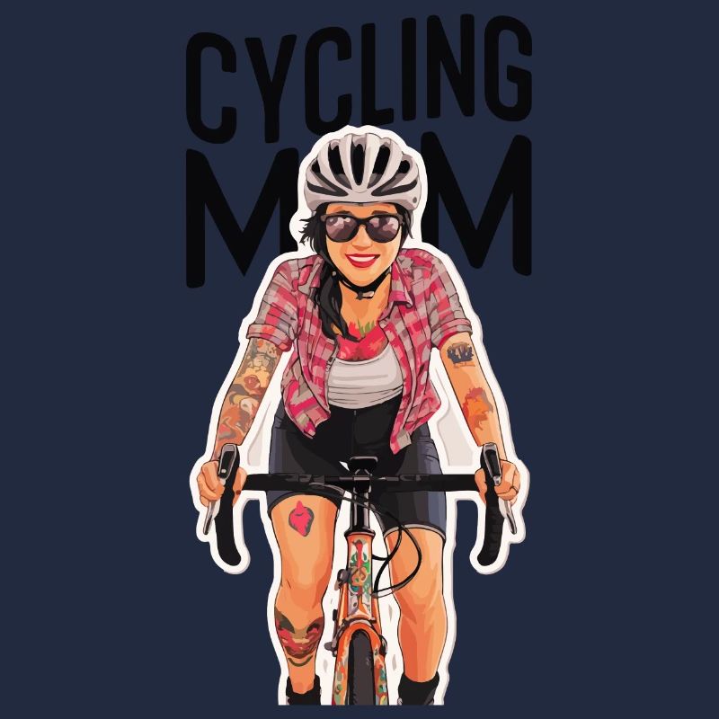 Lebendige Fahrrad-Mutter Illustration