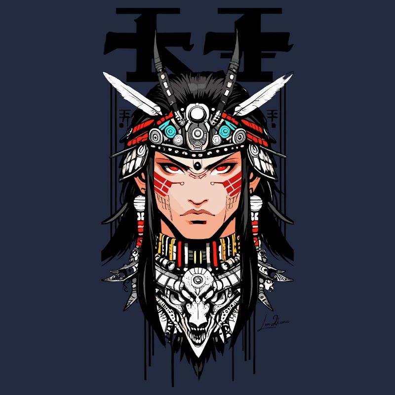 Indischer Samurai Japaner Mann