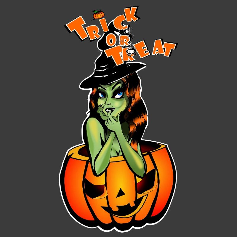 Süßes oder Saures Hexe im Kürbis