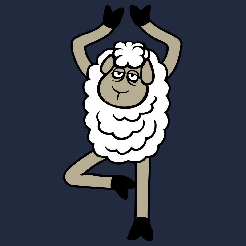 Sheep Tired Exhausted Sad Yoga Tree Pose Comic