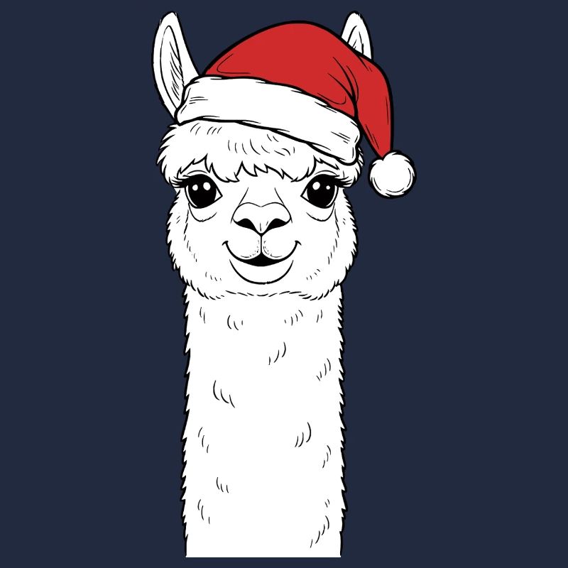 Weihnachts Alpaka mit Mütze
