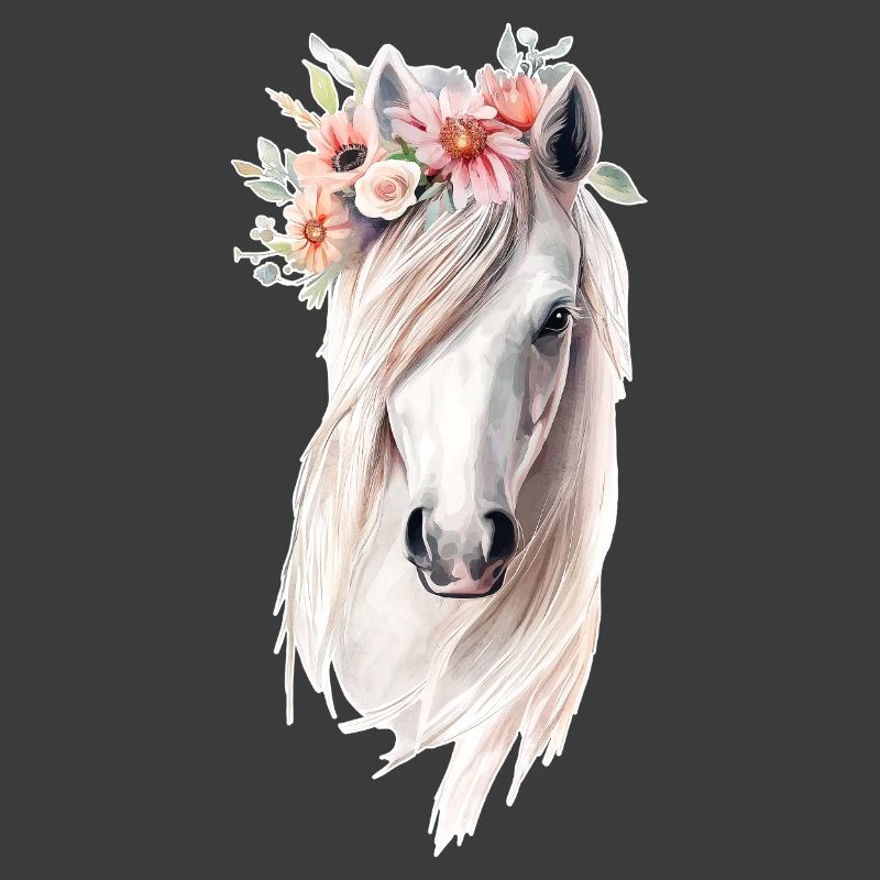 Pferd mit Blumen