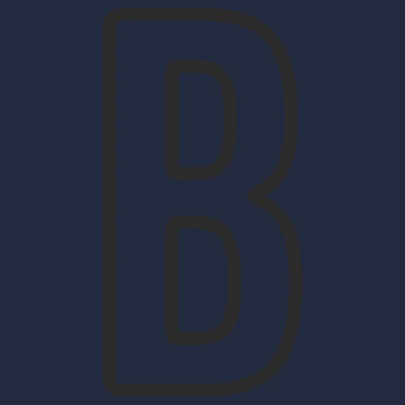 Buchstabe B Typodesign