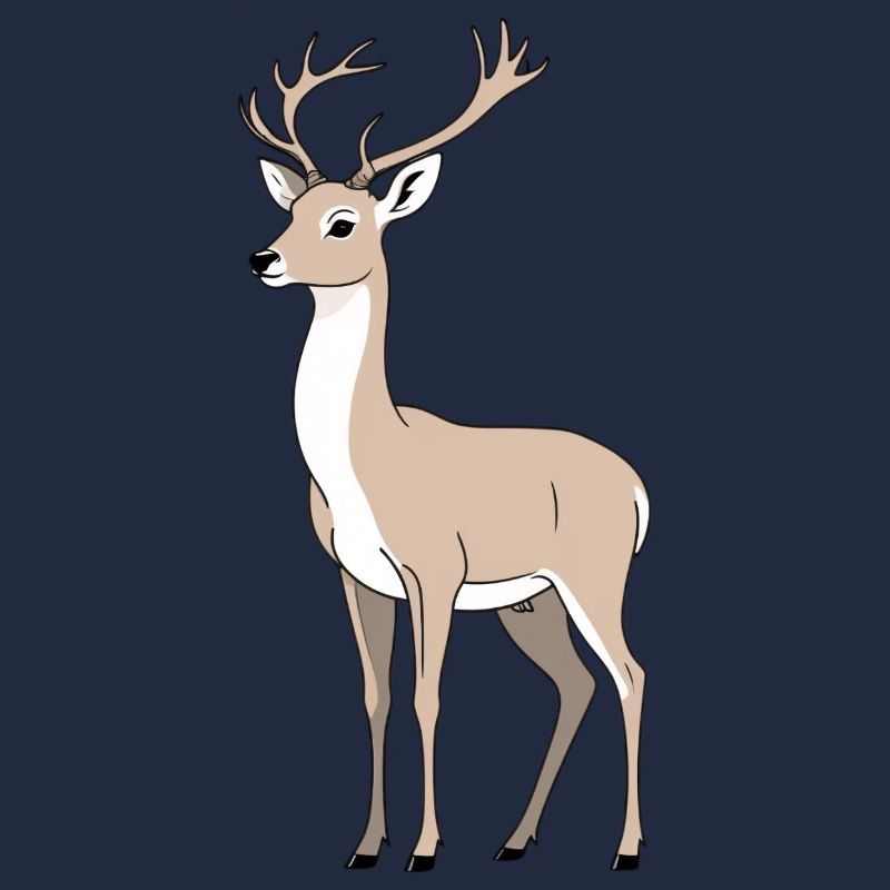Stag with elegant antlers