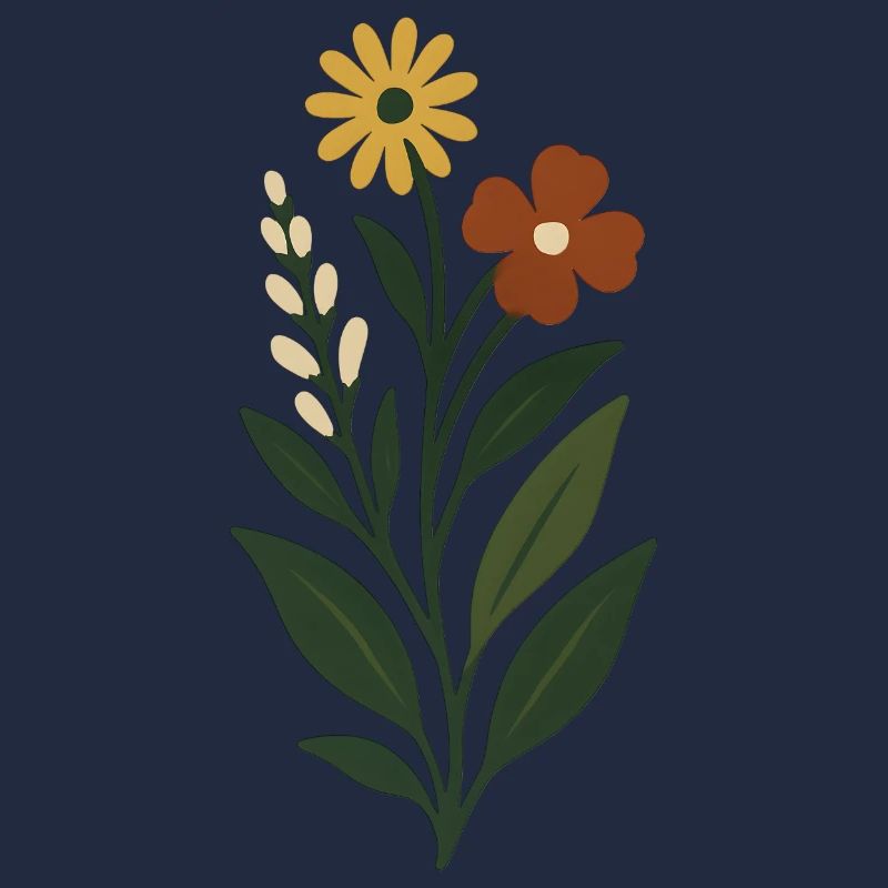 Spring Flowers Minimal Art