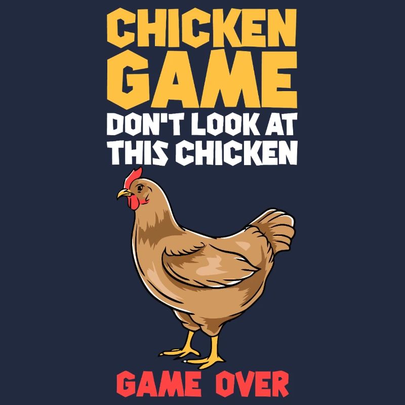 Chicken Game Bold Text Tee