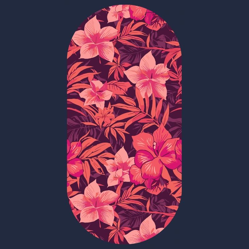 Hibiscus Night Tropical Pattern