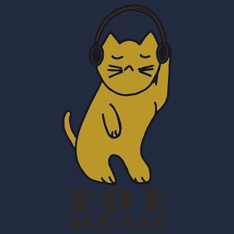 Katzen DJ mit Kopfhörern