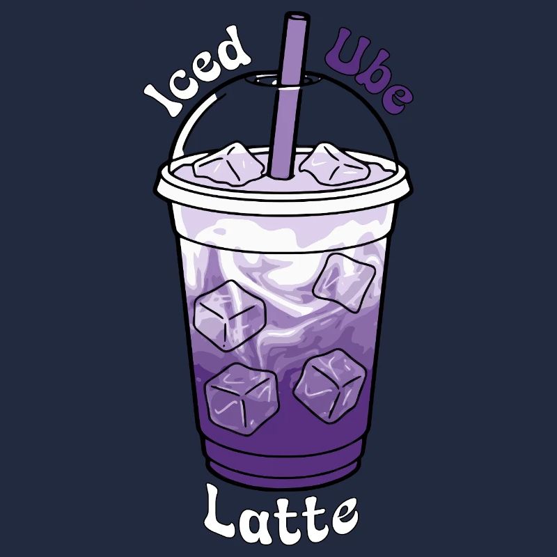 Latte Ube glacé
