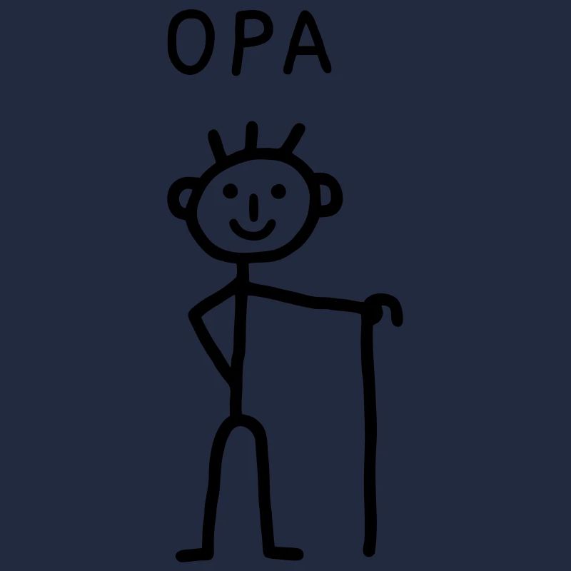 Opa mit Krückstock