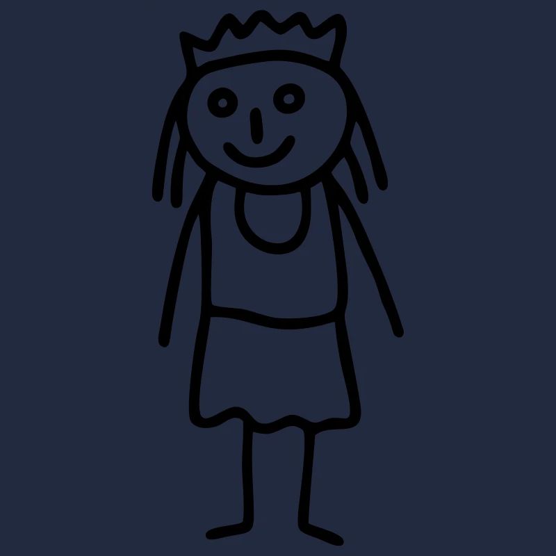 Strichmännchen Prinzessin