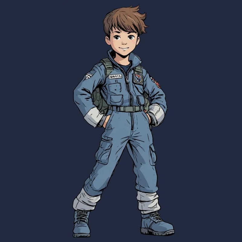 Vintage Comic Fighter Pilot