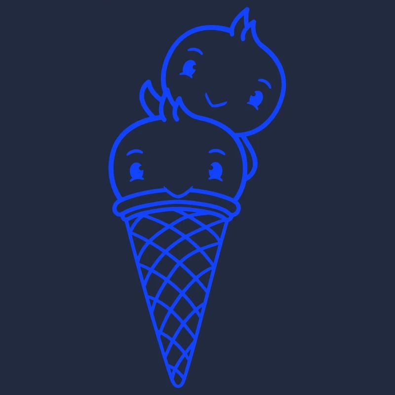 Vögel Eis Waffel Waffeleis Kugeln Eiscreme Eistüte