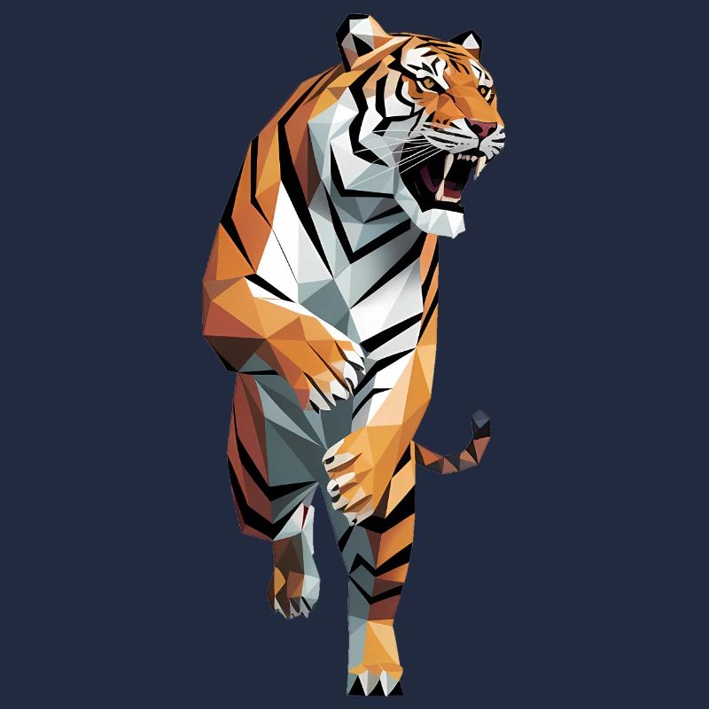 Tiger - Cooles Low-Poly-Logo
