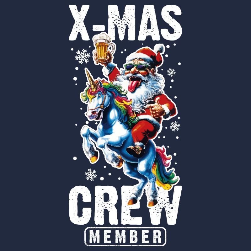 Weihnachts Crew Weihnachtsmann Einhorn