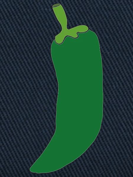 Grüne Chili Silhouette
