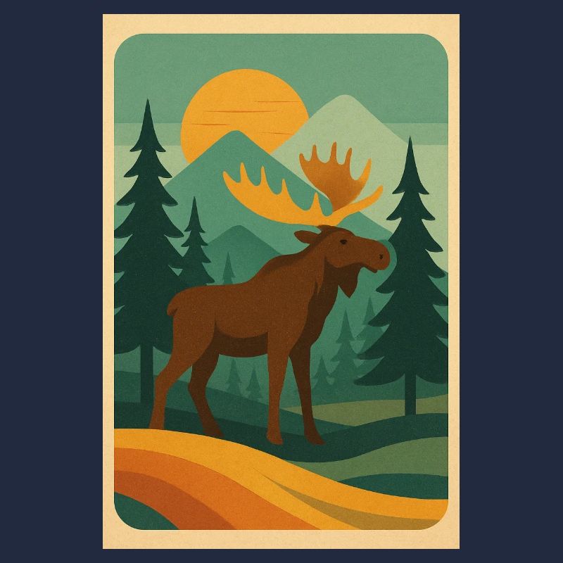 Majestic Moose – Retro Wilderness Vibes