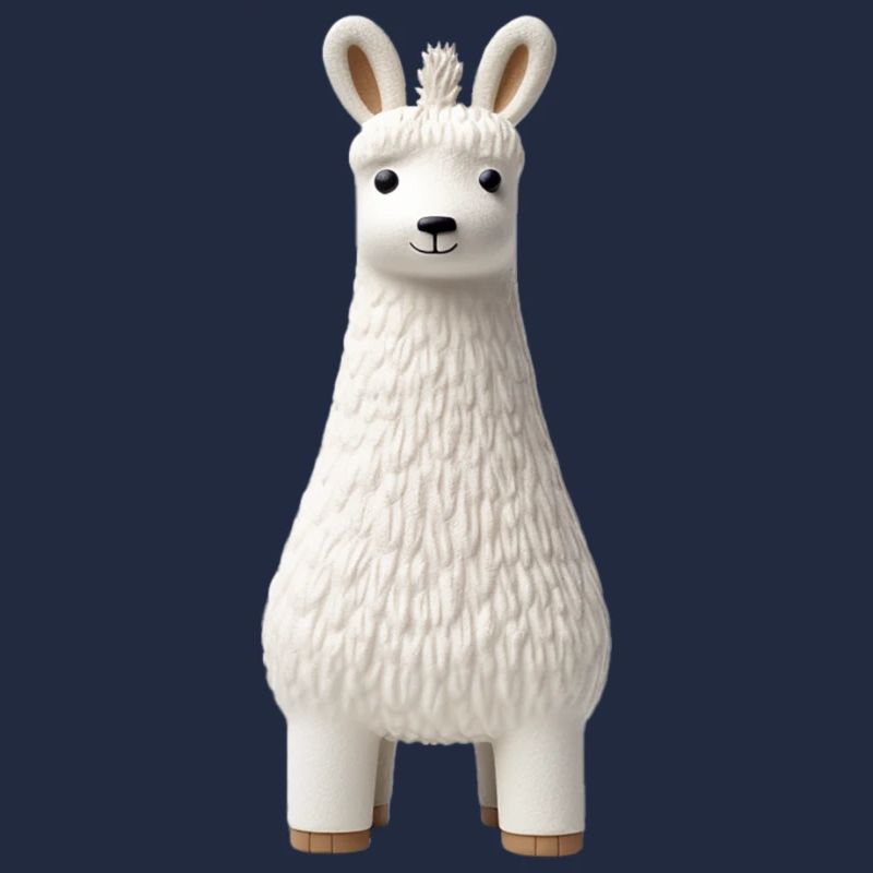 Weiße Lamafigur