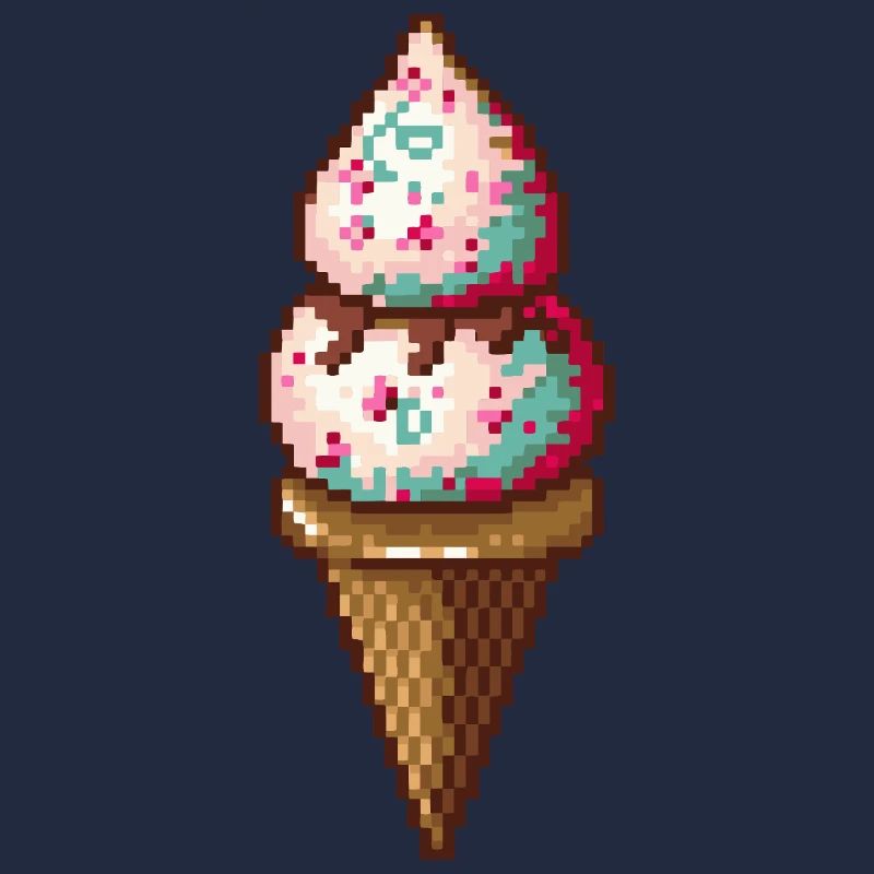 Pixel Eiscreme in Pixelkunst
