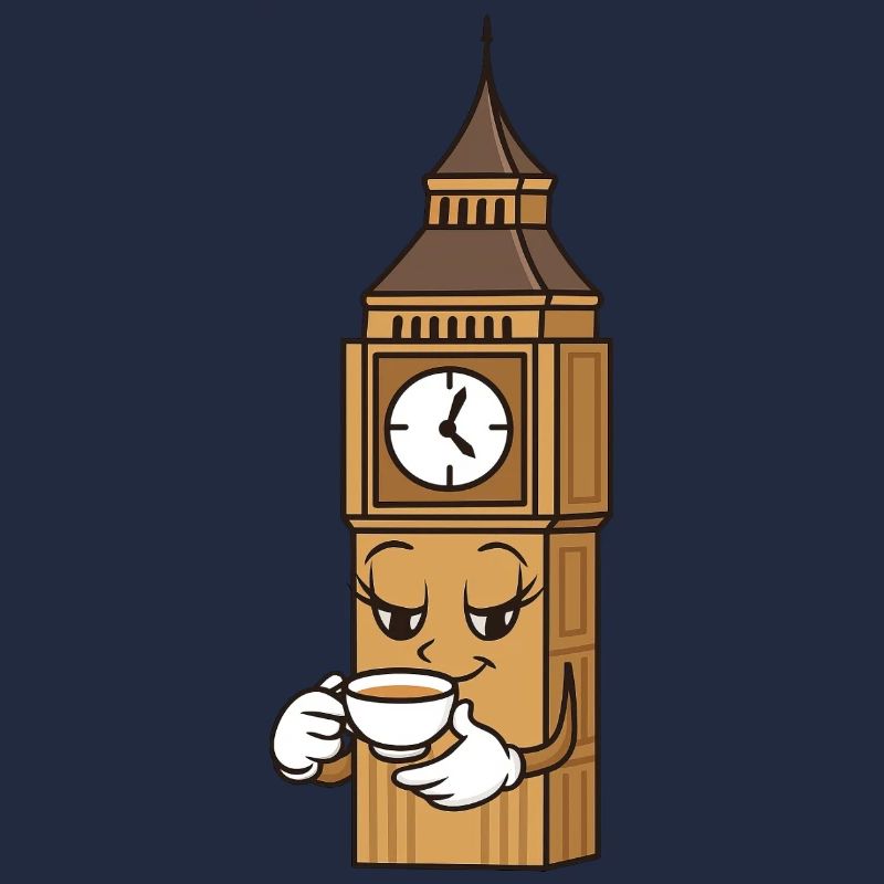 Kaffeeuhr BigBen Cartoon