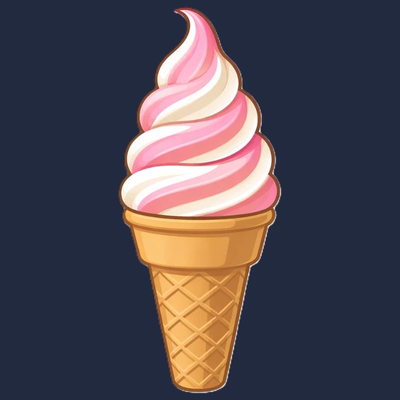 Softeis Erdbeer-Vanille