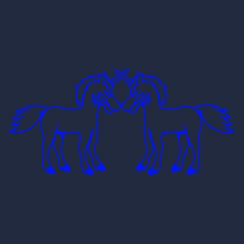 2 Einhörner Kampf Böse Wütend Angriff Duell Team