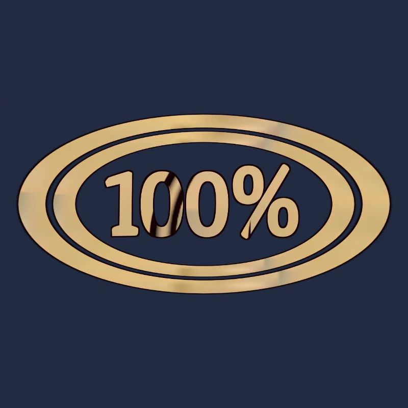 One hundred percent numbers large highest value