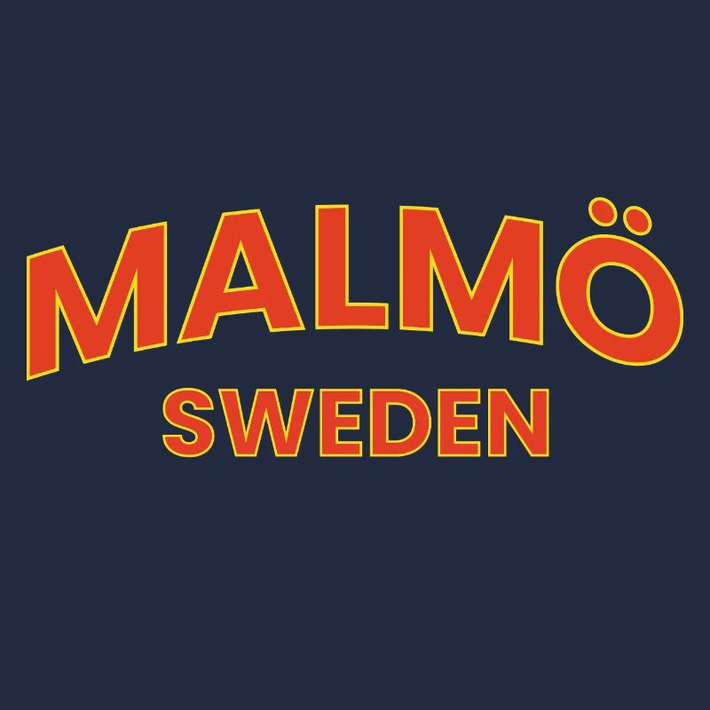 Malmö Sweden Bold Text Logo