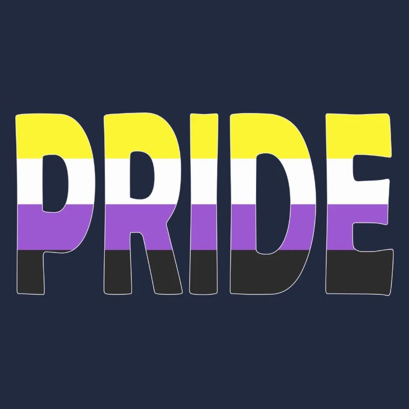 Pride Schriftzug Non-Binary Nichtbinär LGBTQ