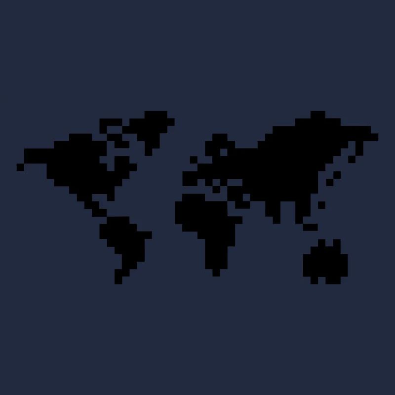 Pixel world map