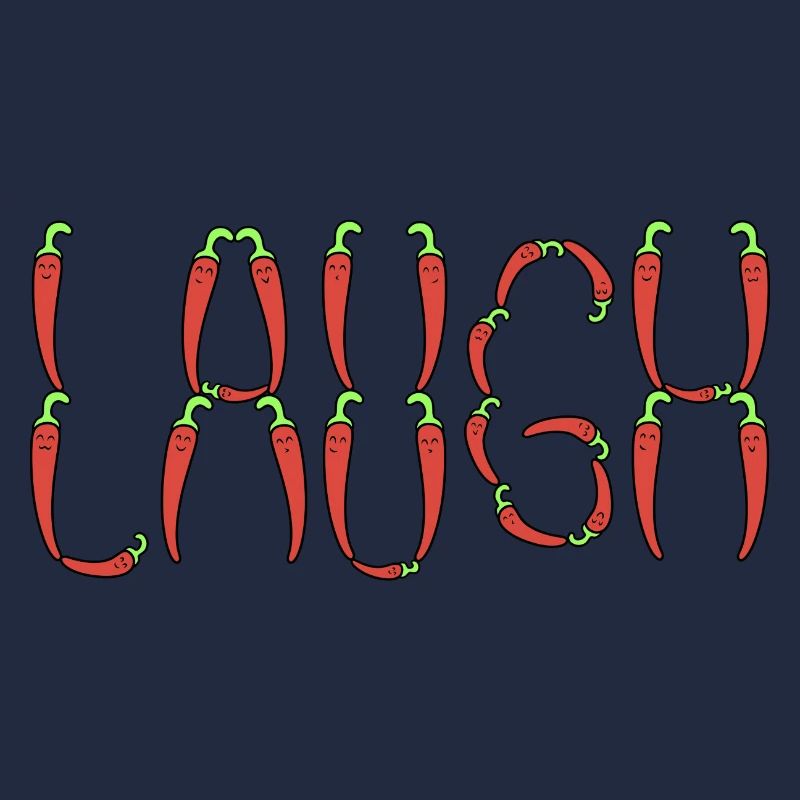 Chilischoten Lachen
