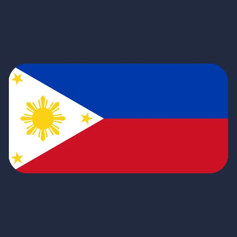PHILIPPINES FLAG round corner 400 dpi