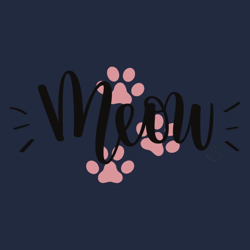 "Meow"-Katzenpfoten-Design