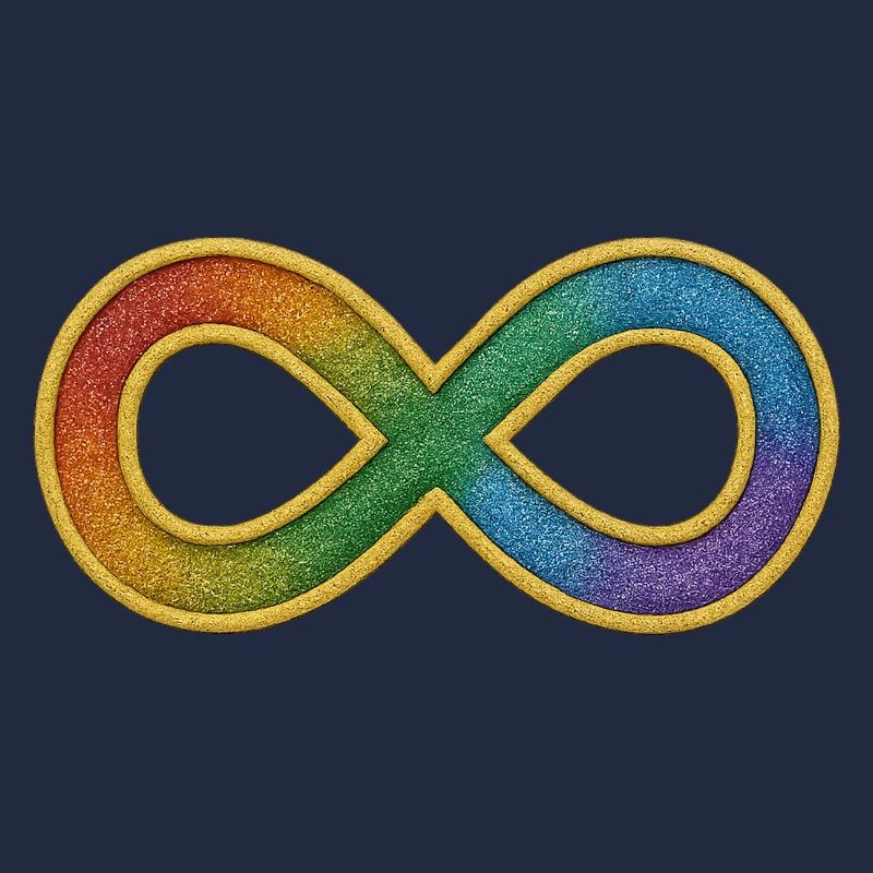 Rainbow infinity symbol for diversity