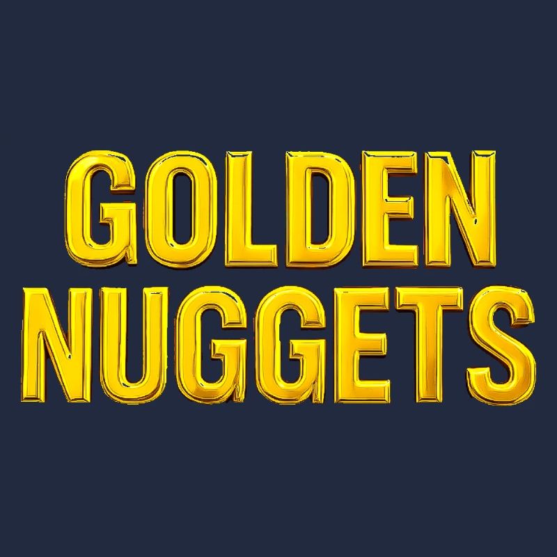 Gold Nuggets 3D Text