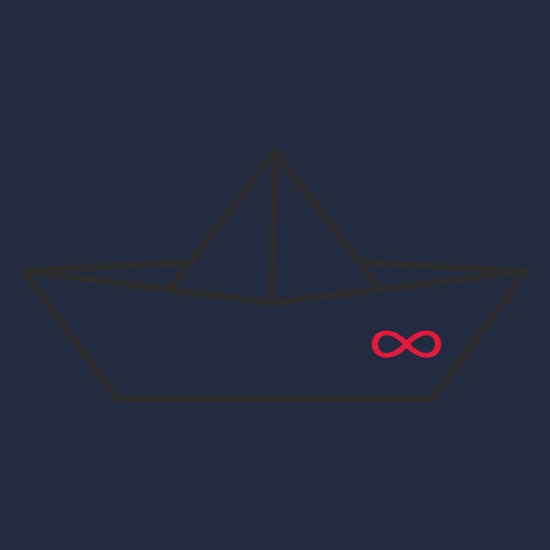 Unendlichkeitszeichen Origami-Boot
