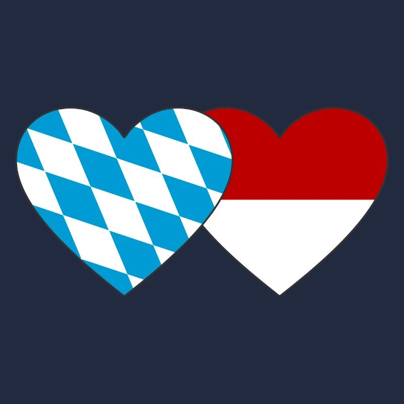 Bayern Monaco Flagge Herz