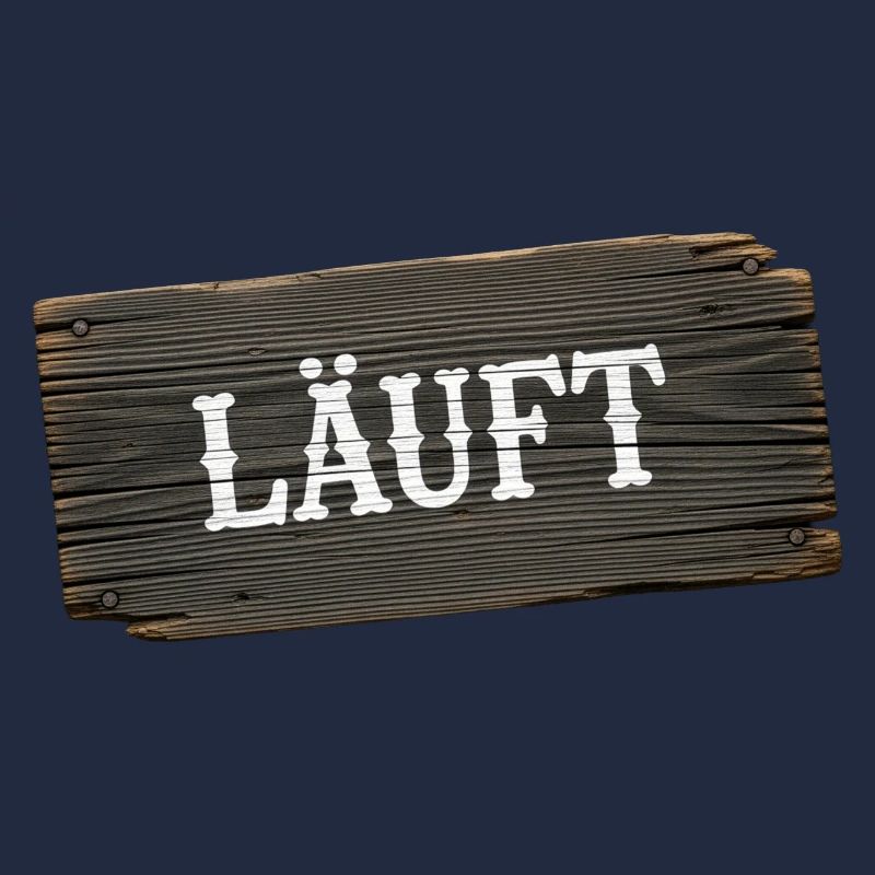 Läuft – minimalistisches Handwerker Statement