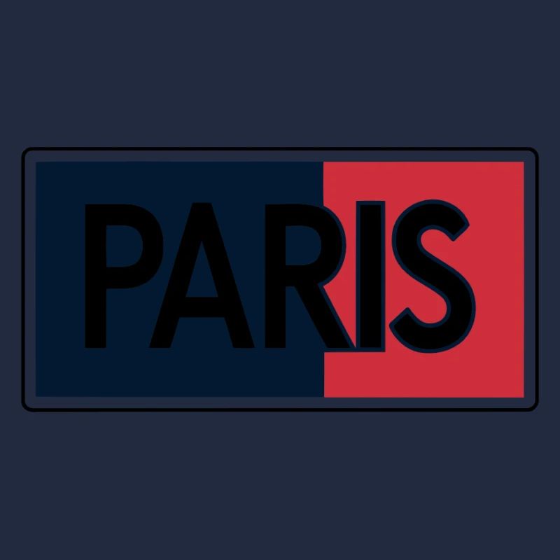 Paris Drapeau Split Typographie