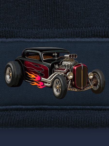 Flammenhotrod mit Chrommotor
