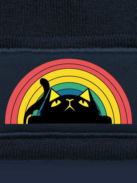 Katze Regenbogen Silhouette