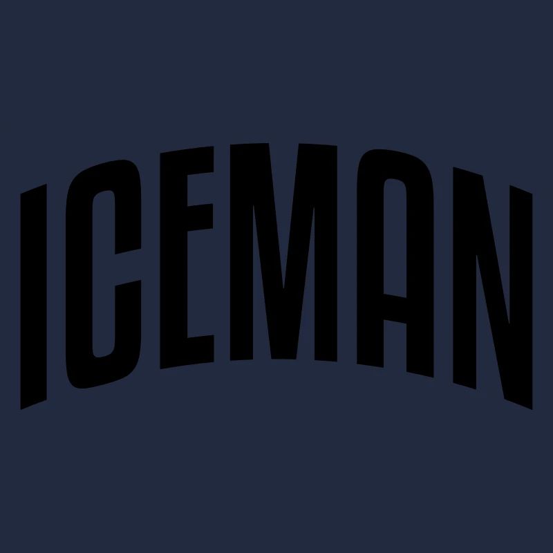 iceman stylish arched text logo