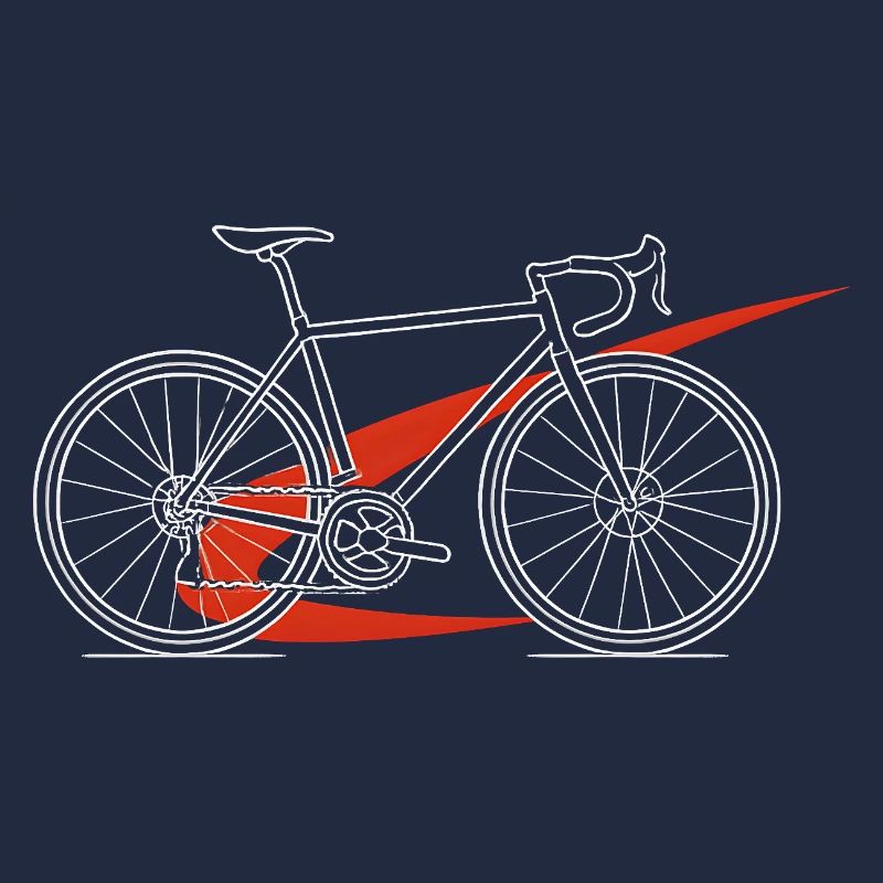 Roter Radfahrer Skizze