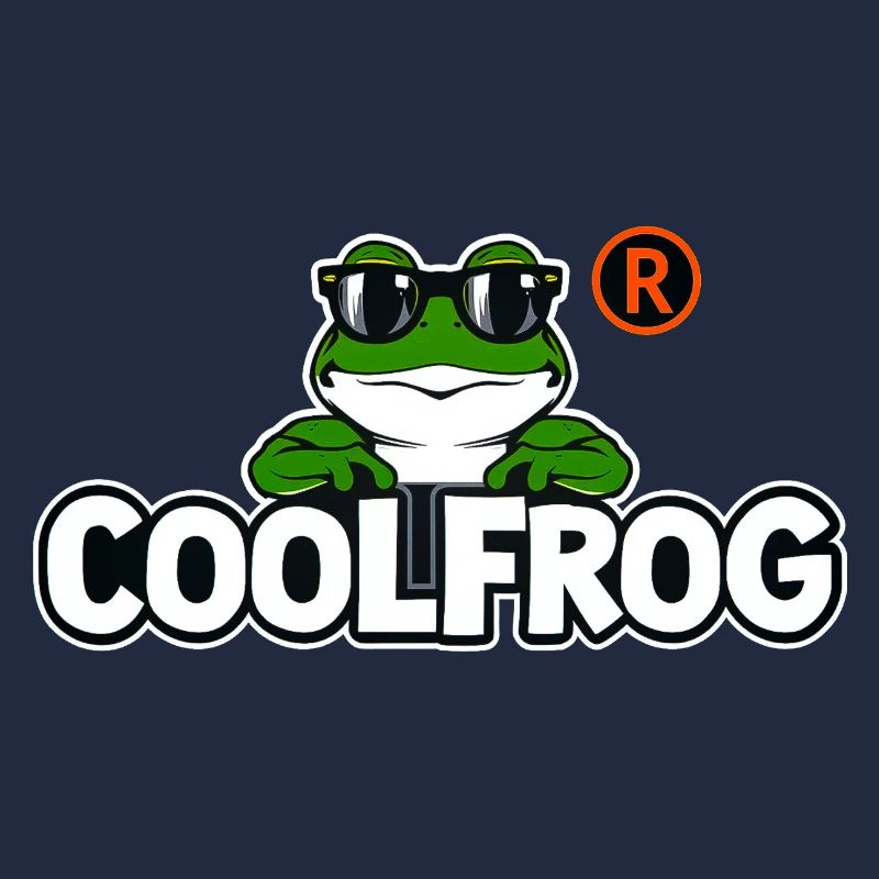 Cool Frog avec lunettes de soleil