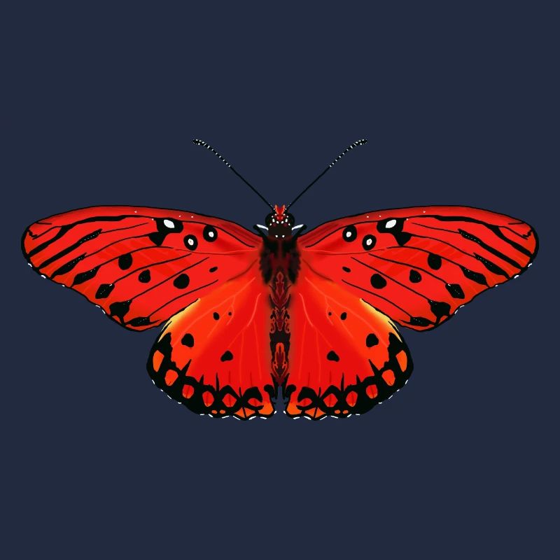 Feuriger roter Schmetterling