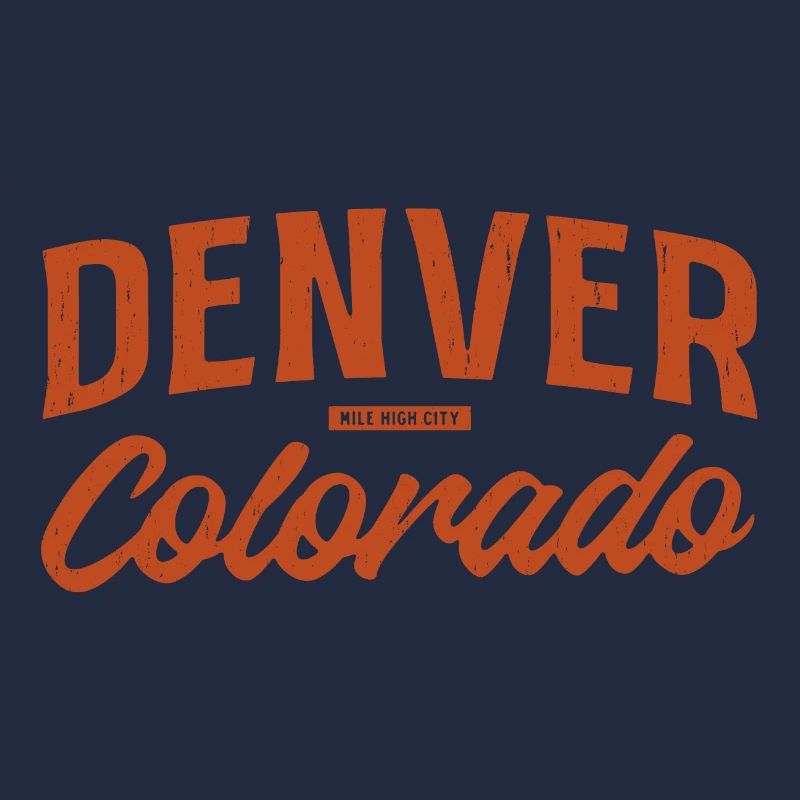 Logo rétro Script de Denver, Colorado