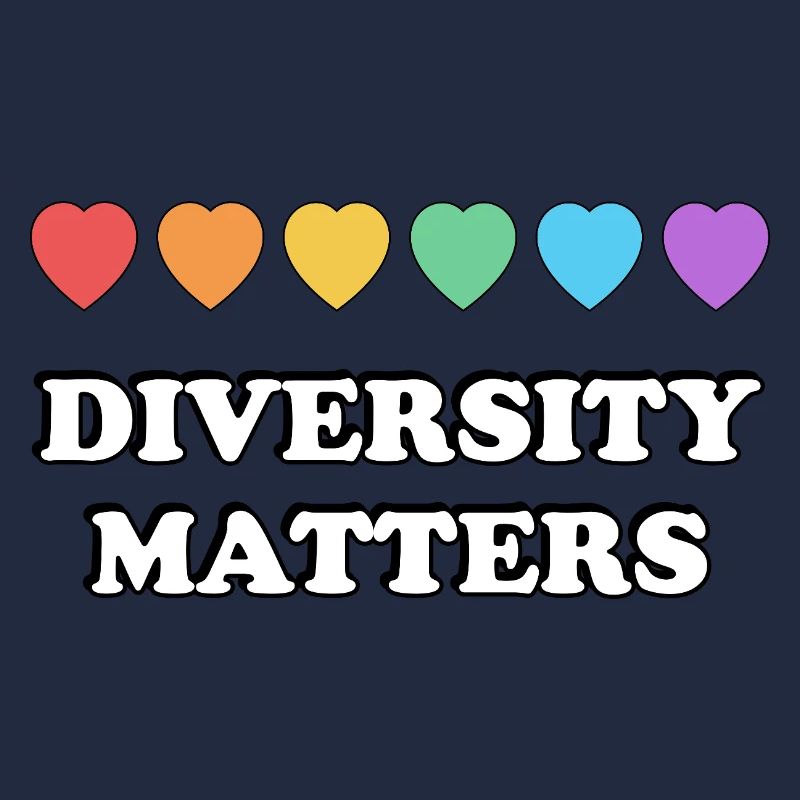 Diversity Matters Rainbow Hearts