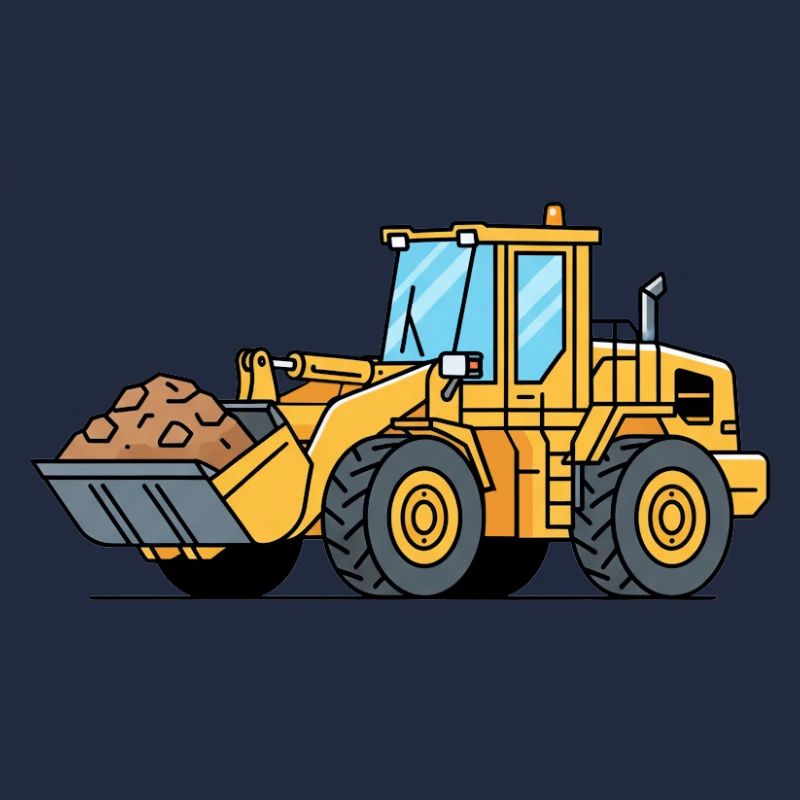 Machine de construction à chargeuse sur pneus